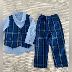 3 Piece Plaid Suit